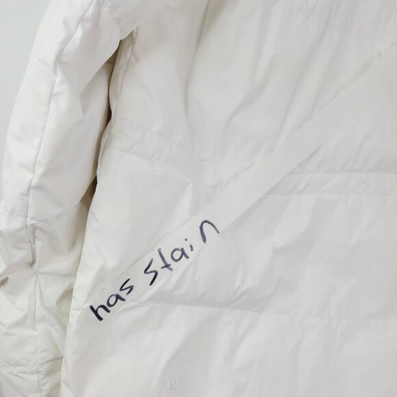 Lululemon Women's White Wunder Puff Padded Snow Puffer Jacket Size 6 - Picture 6 of 8